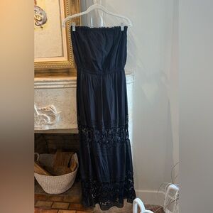 6 Shore road Black strapless Maxi Dress